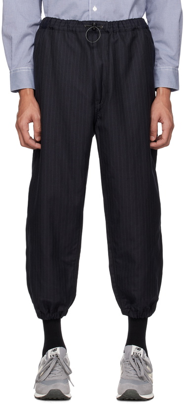 Photo: Comme des Garçons Homme Black Striped Trousers