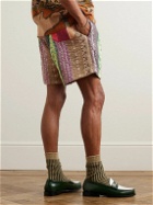 Karu Research - Straight-Leg Quilted Silk-Jacquard Shorts - Multi