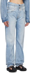 VTMNTS Blue Double Waist Jeans