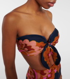 Zimmermann Acadian printed bandeau bikini top