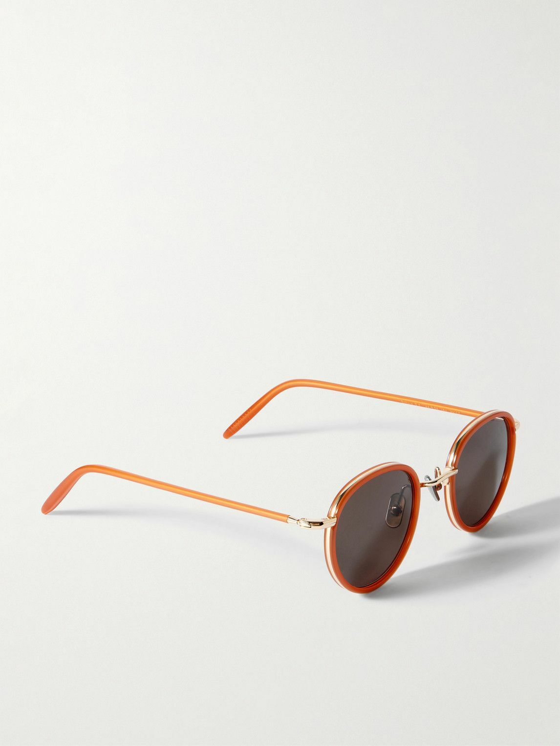 Mr P. - Cubitts Gifford Round-Frame Acetate and Gold-Tone Sunglasses