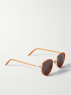 Mr P. - Cubitts Gifford Round-Frame Acetate and Gold-Tone Sunglasses
