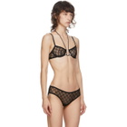 Gucci Black Tulle GG Lingerie Set