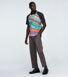 Phipps - Geological printed raglan polo shirt