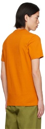 Moncler Orange Garment-Washed T-Shirt