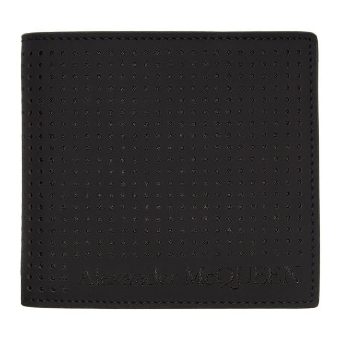 Photo: Alexander McQueen Black Perforated Bifold Wallet