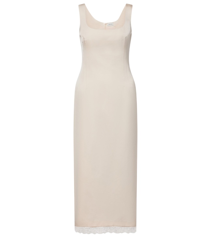 Photo: Magda Butrym Lace-trimmed cotton and silk midi dress