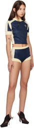 AMBUSH Navy Striped Jersey Shorts