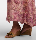 Isabel Marant Anee embellished suede wedge mules
