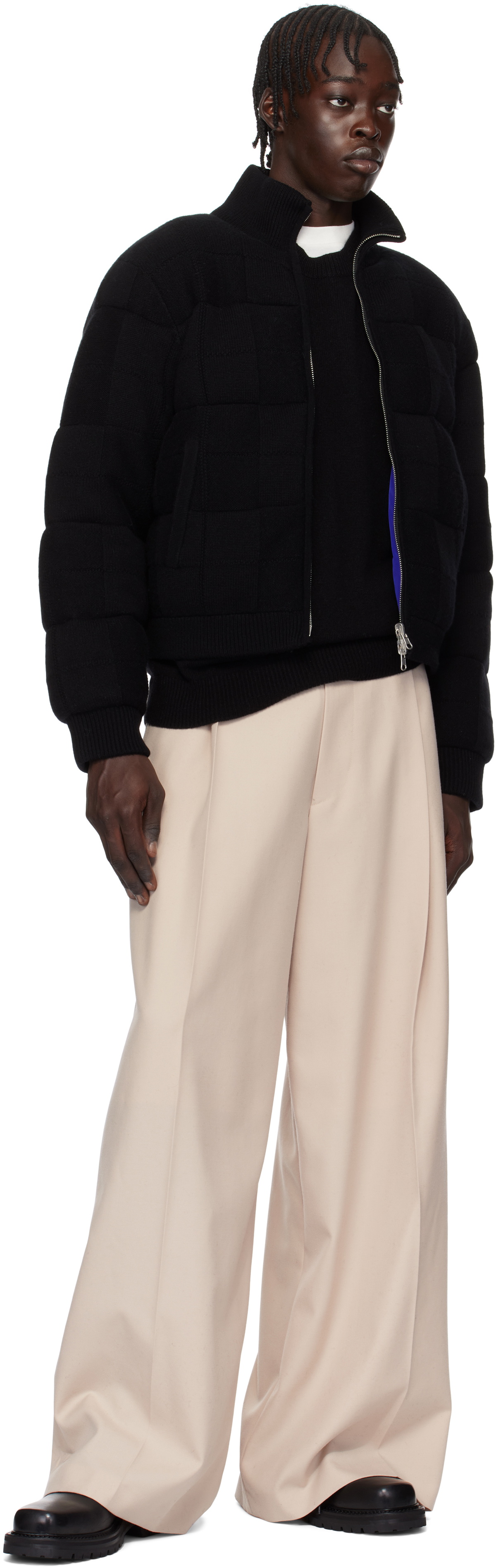 Guest in Residence Black & Blue Quilted Reversible Puffer Jacket