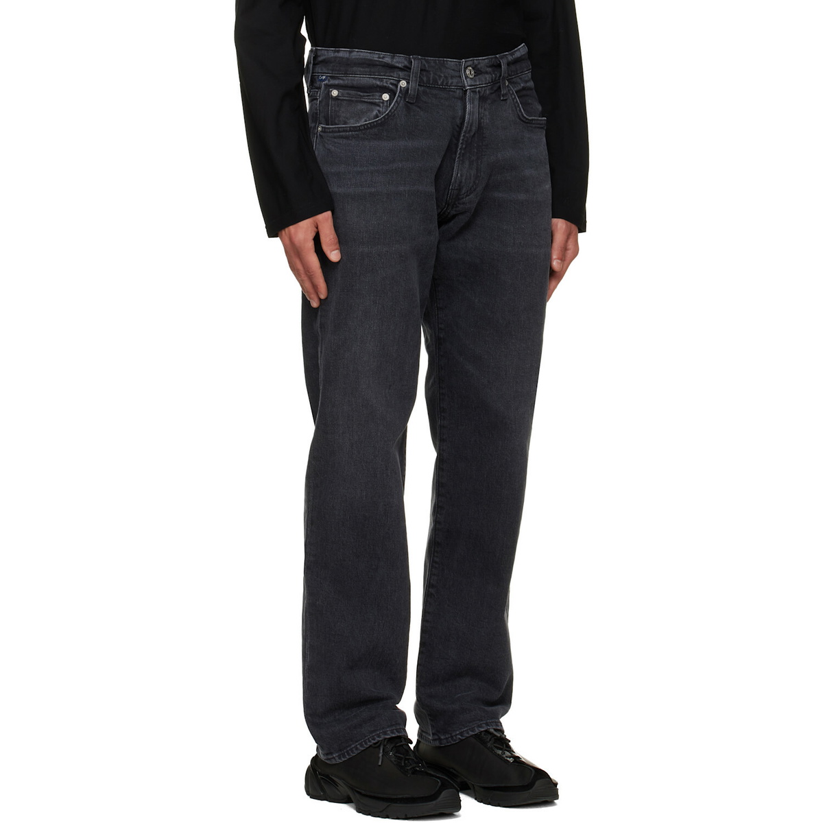 Citizens of Humanity Black Elijah Straight Archive Jeans