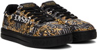 Versace Jeans Couture Black & Gold Court 88 Sneakers