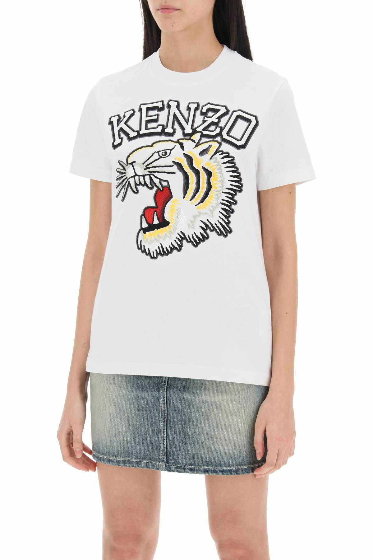 KENZO tiger varsity crew-neck t-shirt White Kenzo