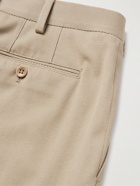 Loro Piana - Slim-Fit Tapered Stretch-Cotton Twill Trousers - Neutrals