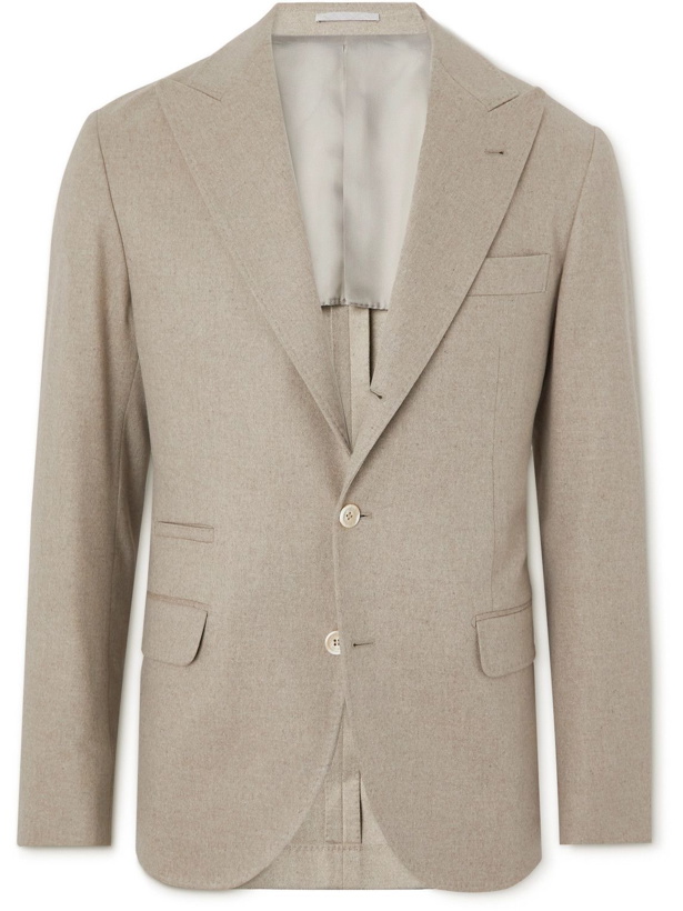 Photo: Brunello Cucinelli - Wool Suit Jacket - Neutrals