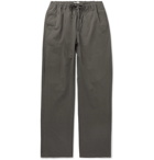 Satta - Kai Peached Cotton-Poplin Drawstring Trousers - Gray