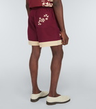 Bode - Moonflower appliqué cotton shorts