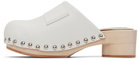 MM6 Maison Margiela Kids White Studded Clogs