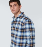 Amiri Staggered logo checked flannel shirt