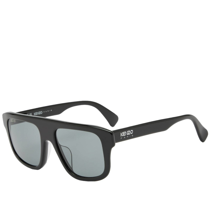 Photo: Kenzo Eyewear Women's NIGO1 Sunglasses in Shiny Black/Smoke