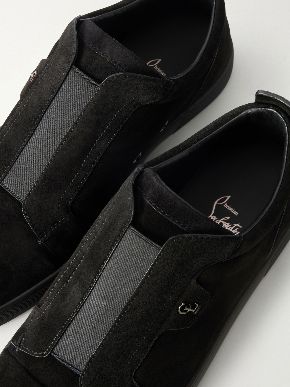 Christian Louboutin - St Louis Suede Sneakers - Black
