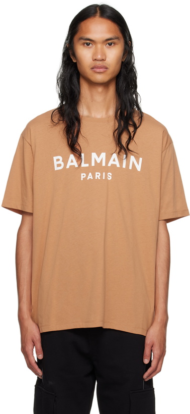 Photo: Balmain Orange Printed T-Shirt