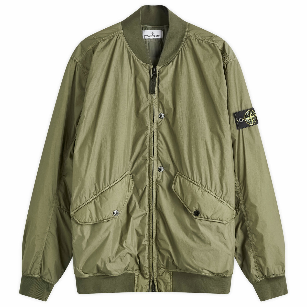 Stone Island Men s Crinkle Reps Primaloft TC Bomber Jacket in Musk Stone Island