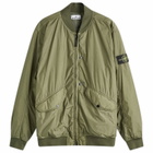 Stone Island Men's Crinkle Reps Primaloft-TC Bomber Jacket in Musk