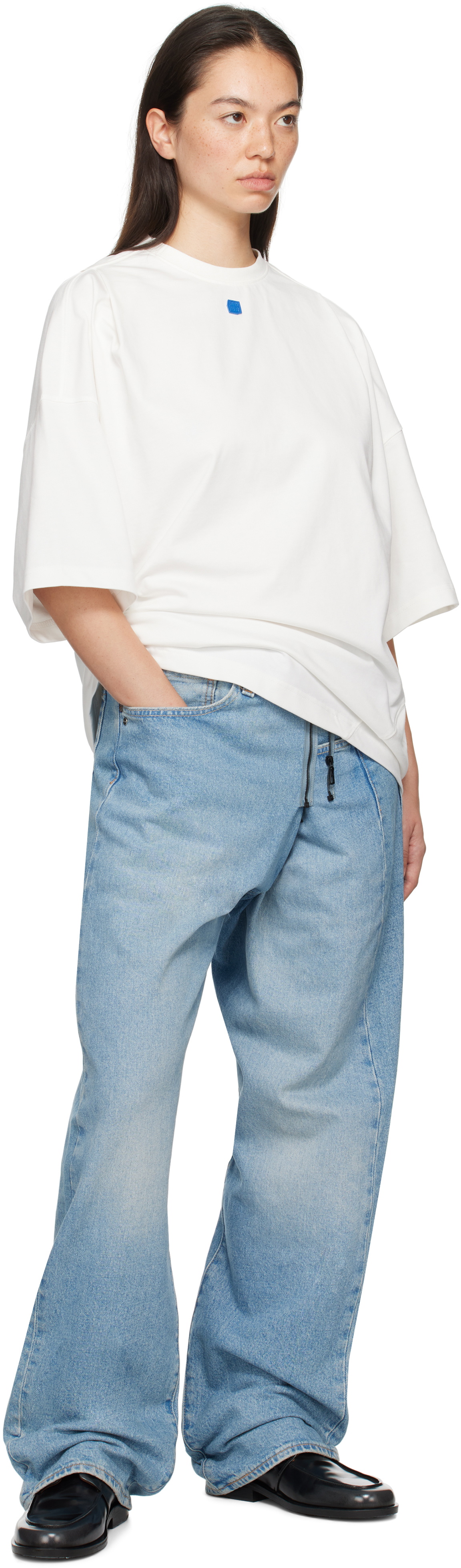 【ADER ERROR】TETRAIGHT PRODUCT. 46 ADER error White Tetraight Product. 46 T-shirt ADER error