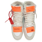 Off-White White and Green Glitter Off-Court 3.0 Sneakers