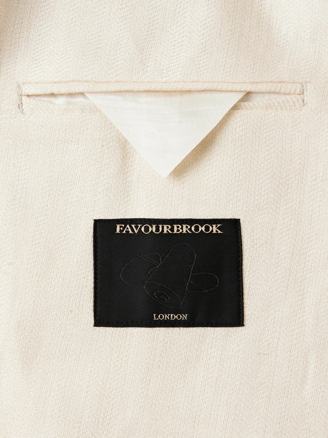 Favourbrook - Slim-Fit Herringbone Linen and Silk-Blend Suit Jacket - Neutrals