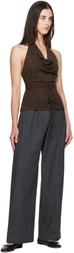 St. Agni Gray Relaxed Pleat Trousers