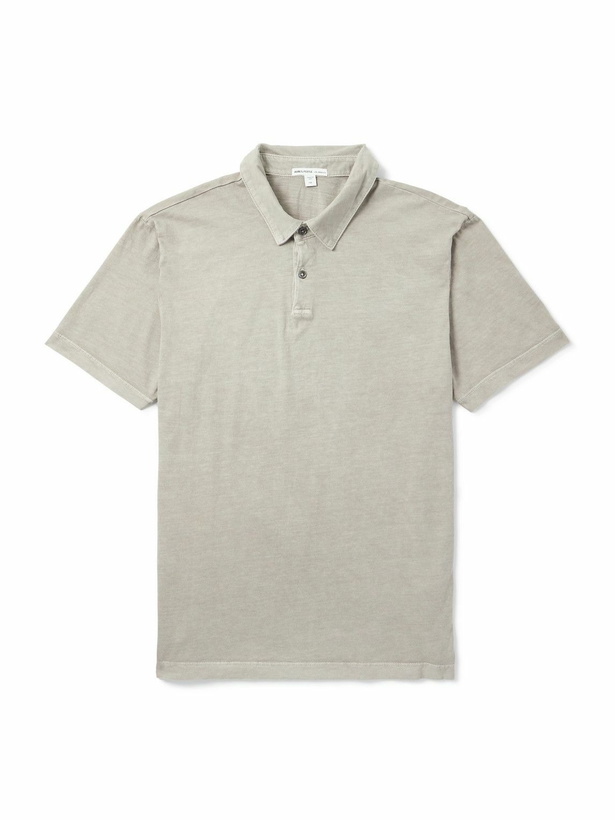 Photo: James Perse - Supima Cotton-Jersey Polo Shirt - Gray