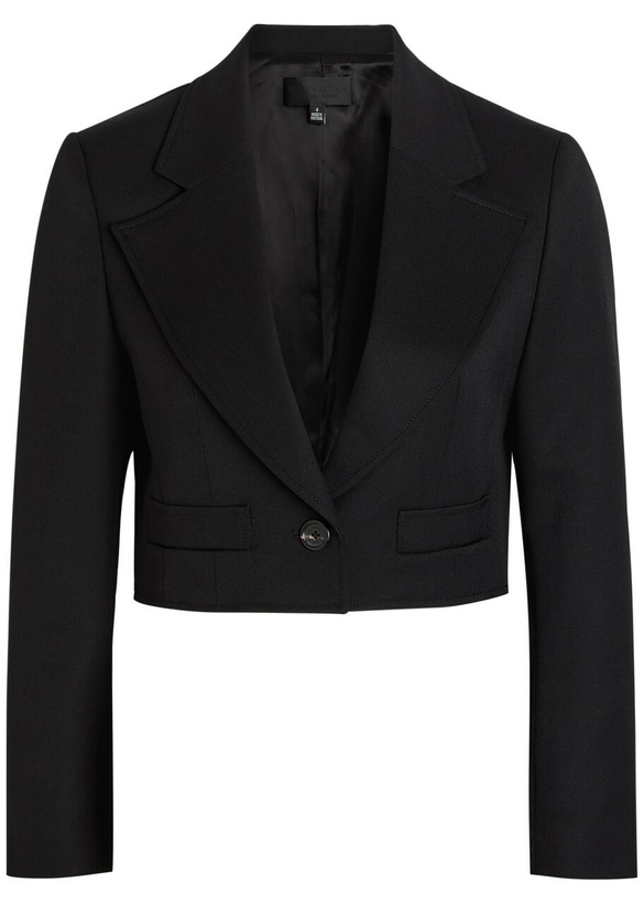 Photo: Nili Lotan Belino Cropped Wool Jacket Black