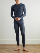 Falke - Printed Virgin Wool-Blend Ski Tights - Blue