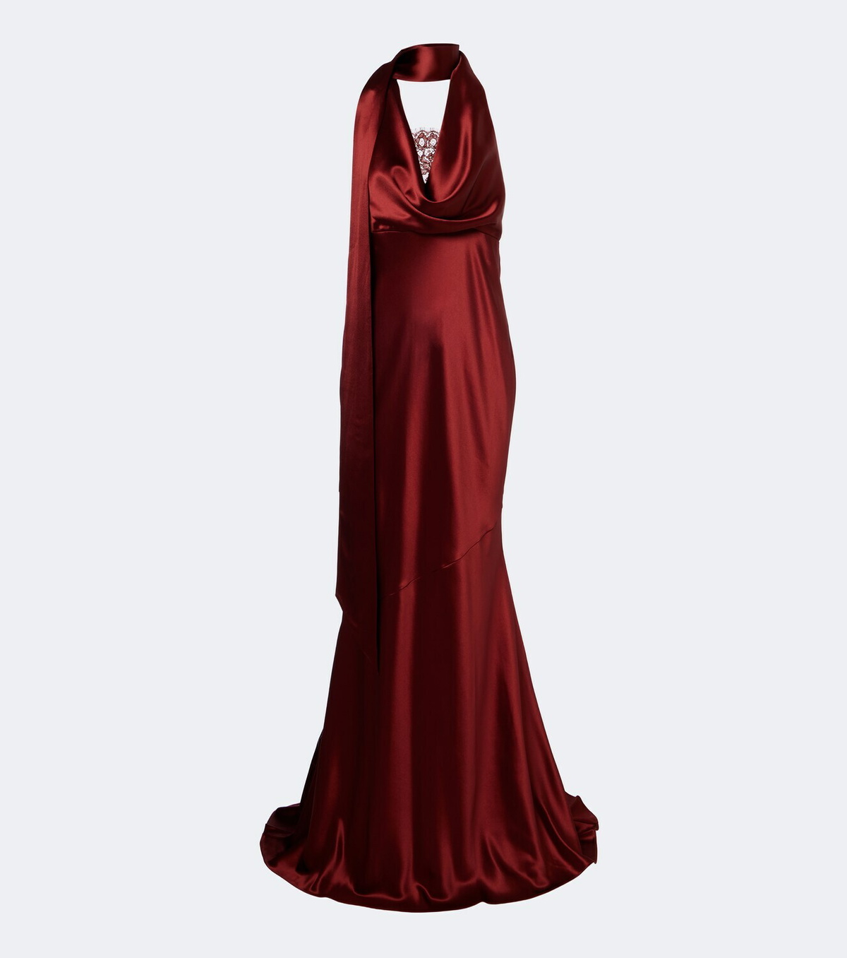Retrofête Melly satin halterneck gown