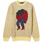 By Parra Men's Stupid Strawberry Jumper in Yellow