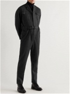 Kingsman - Belted Pinstriped Wool-Flannel Jumpsuit - Gray