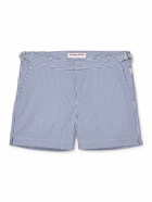 Orlebar Brown - Setter Slim-Fit Short-Length Striped Seersucker Swim Shorts - Blue