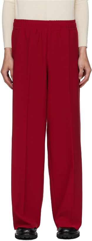 Photo: Birrot Red Drawstring Trousers