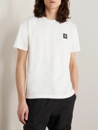 Stone Island - Logo-Appliquéd Garment-Dyed Cotton-Jersey T-Shirt - White