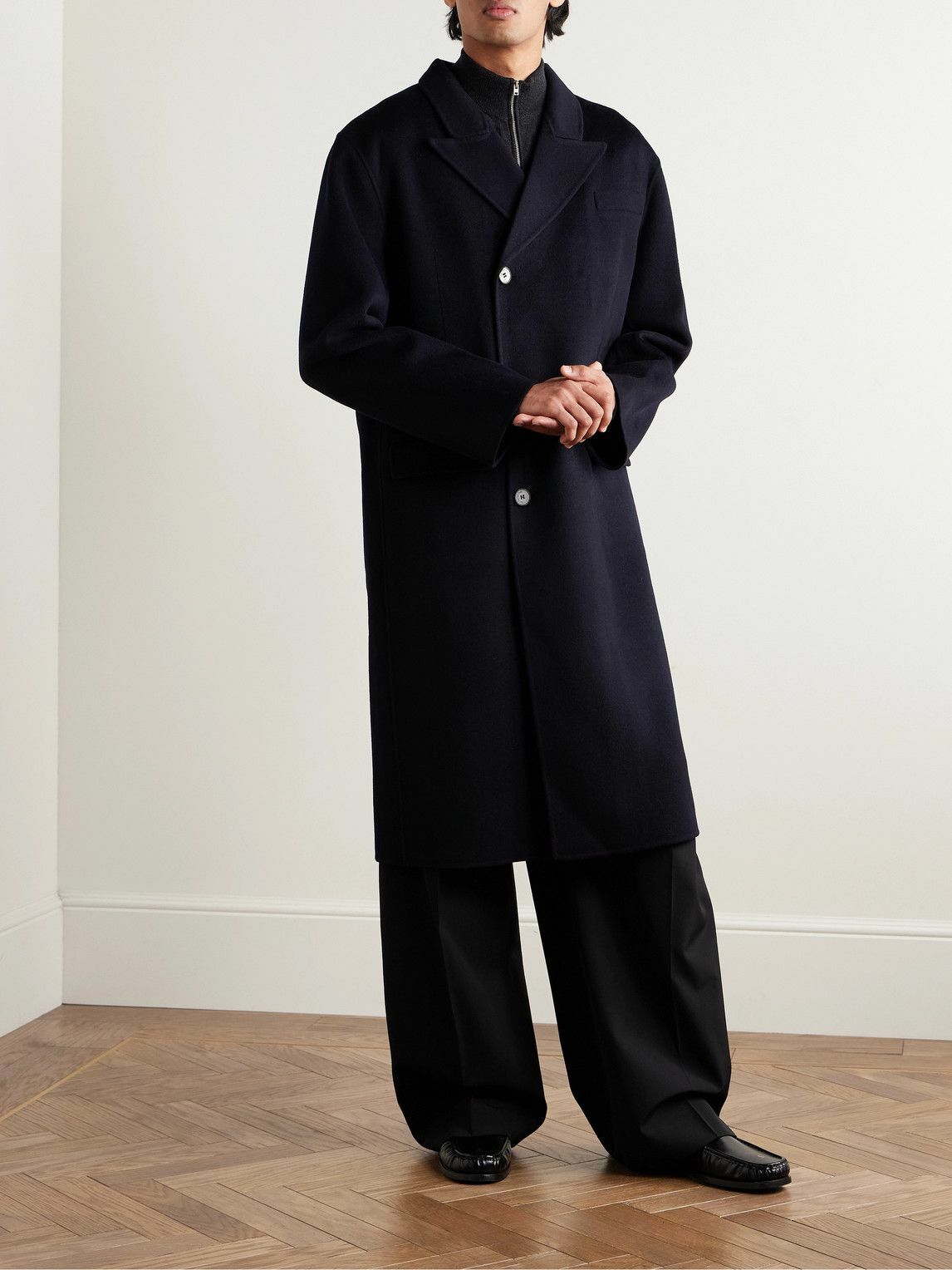 The Frankie Shop - Paxton Wool-Blend Felt Coat - Blue
