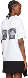 Alexander McQueen White Lace Corset T-Shirt