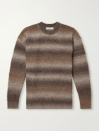 FrizmWORKS - Striped Bouclé Sweater - Brown