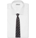 Giorgio Armani - 8cm Striped Silk-Jacquard Tie - Black