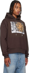 Jean Paul Gaultier Brown Printed Wood Hoodie