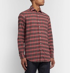 Sid Mashburn - Slim-Fit Checked Cotton-Flannel Shirt - Red