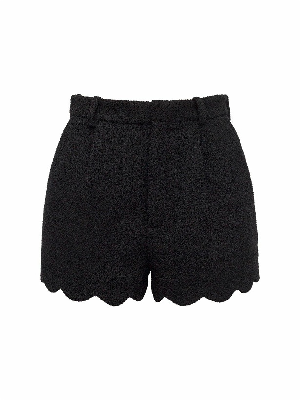Photo: SAINT LAURENT - High Waist Wool Tweed Shorts