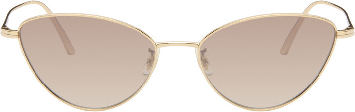 Photo: KHAITE Gold Oliver Peoples Edition 1998C Sunglasses