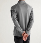 Burton - [ak] Helium Slim-Fit Polartec Power Grid Fleece Hooded Half-Zip Ski Mid-Layer - Gray